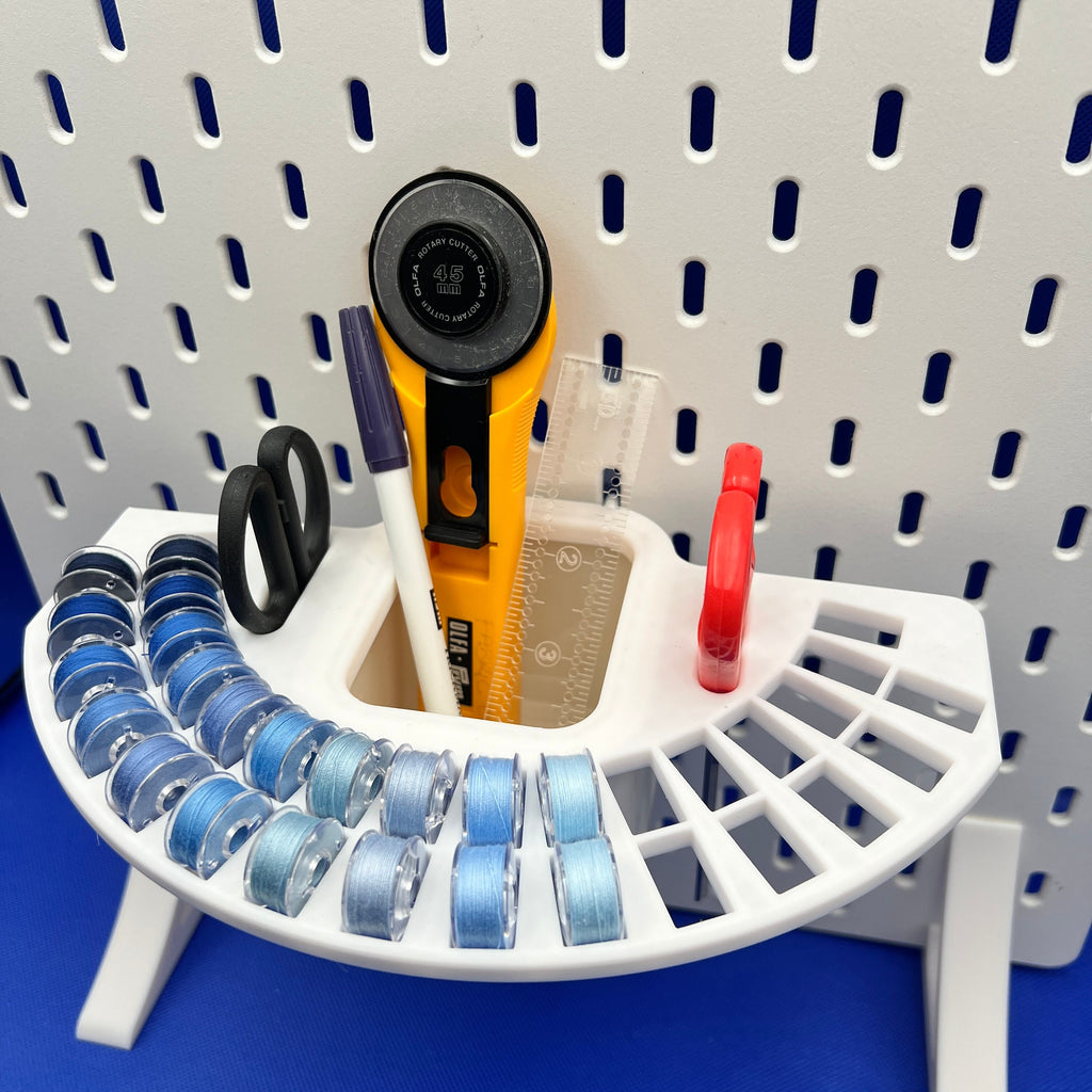 IKEA SKADIS Compatible Open-Top Storage Container extensions, bobbin holder
