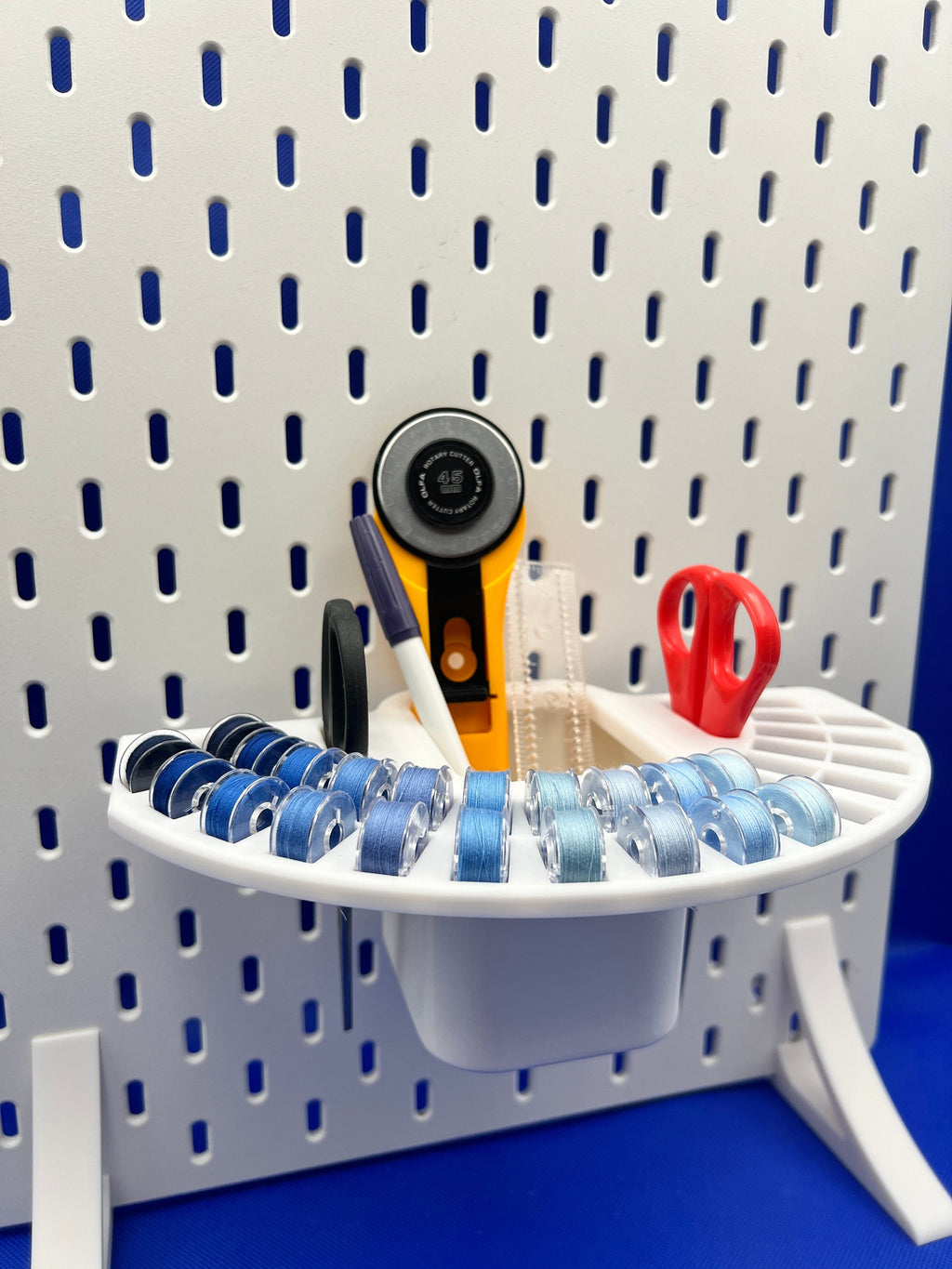 IKEA SKADIS Compatible Open-Top Storage Container extensions, bobbin holder