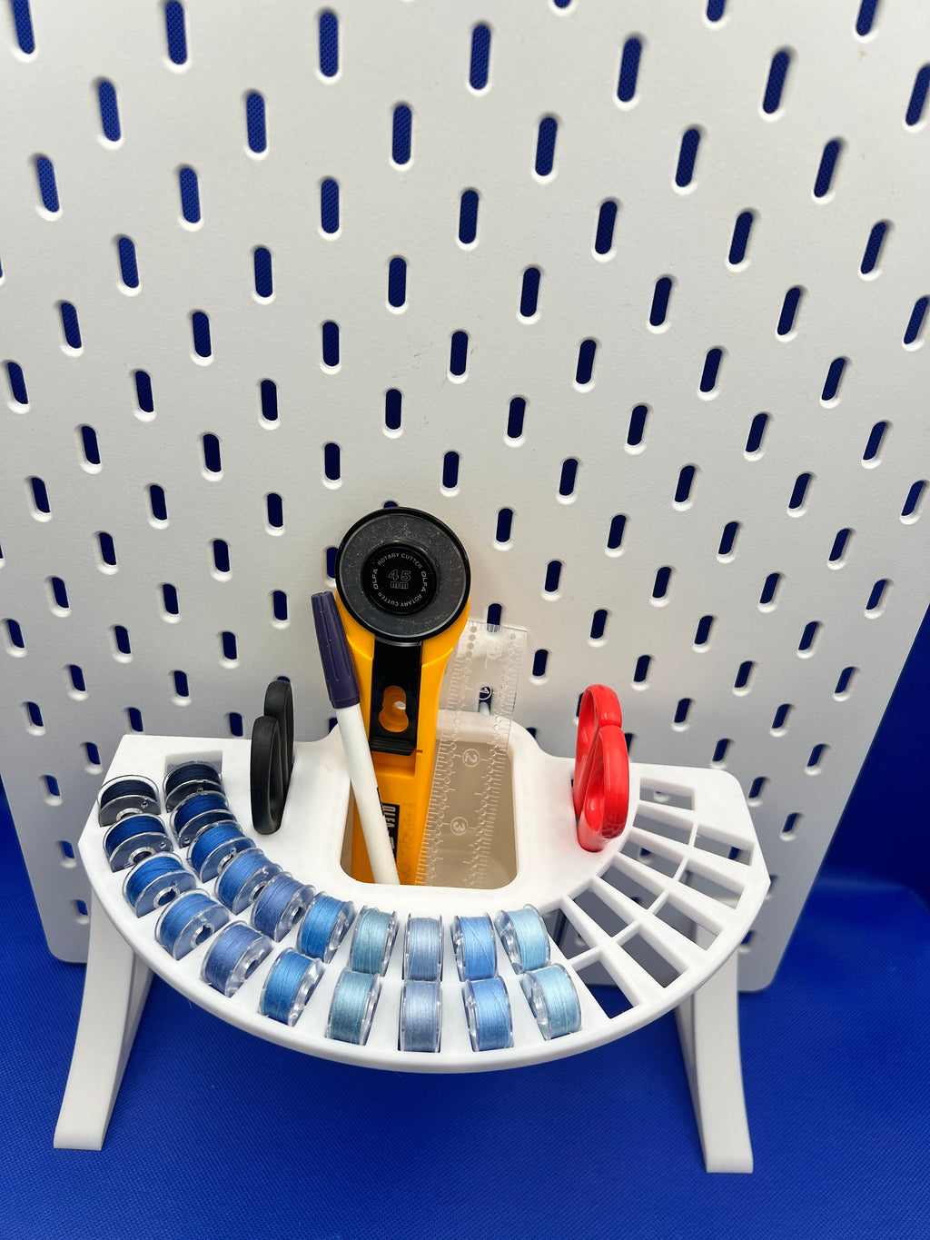 IKEA SKADIS Compatible Open-Top Storage Container extensions, bobbin holder
