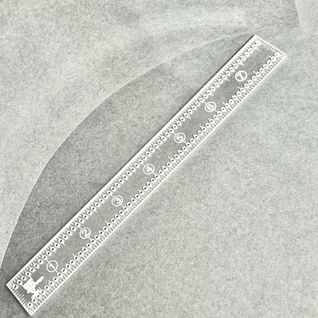 8-Inch Fabric Marking Ruler with 1/8” Holes – Sewing, Quilting, Craft Measuring Tool