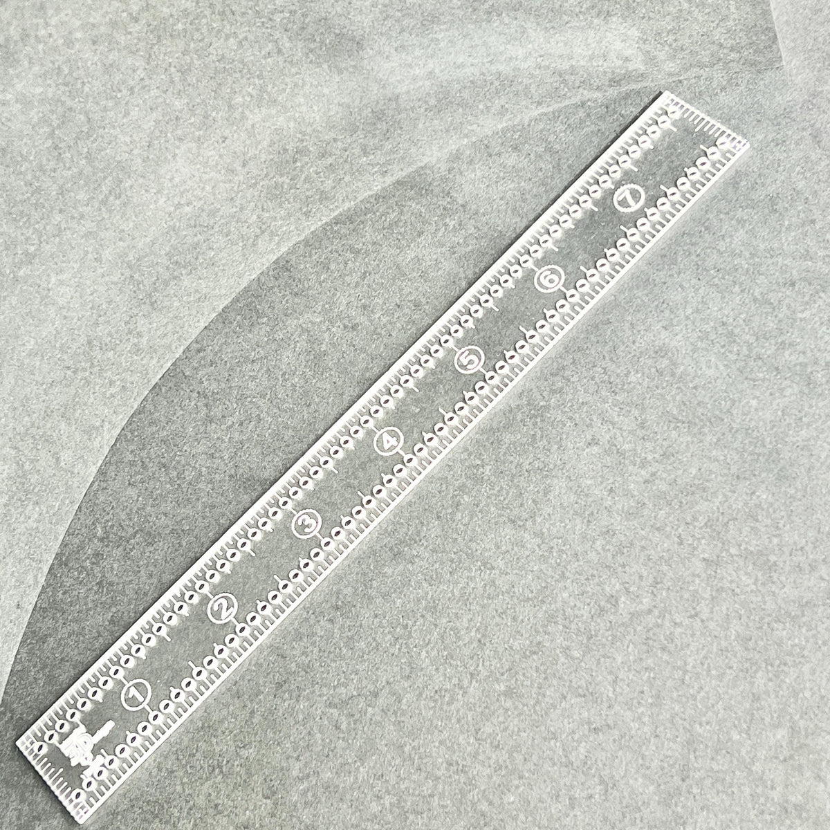 8-Inch Fabric Marking Ruler with 1/8” Holes – Sewing, Quilting, Craft Measuring Tool