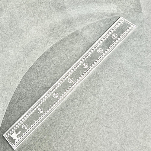 8-Inch Fabric Marking Ruler with 1/8” Holes – Sewing, Quilting, Craft Measuring Tool