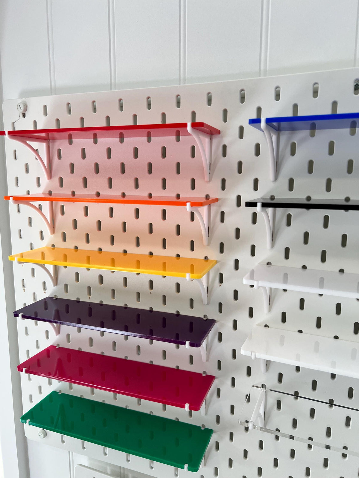 IKEA Skadis Compatible Acrylic Shelf with 3D Printed Brackets