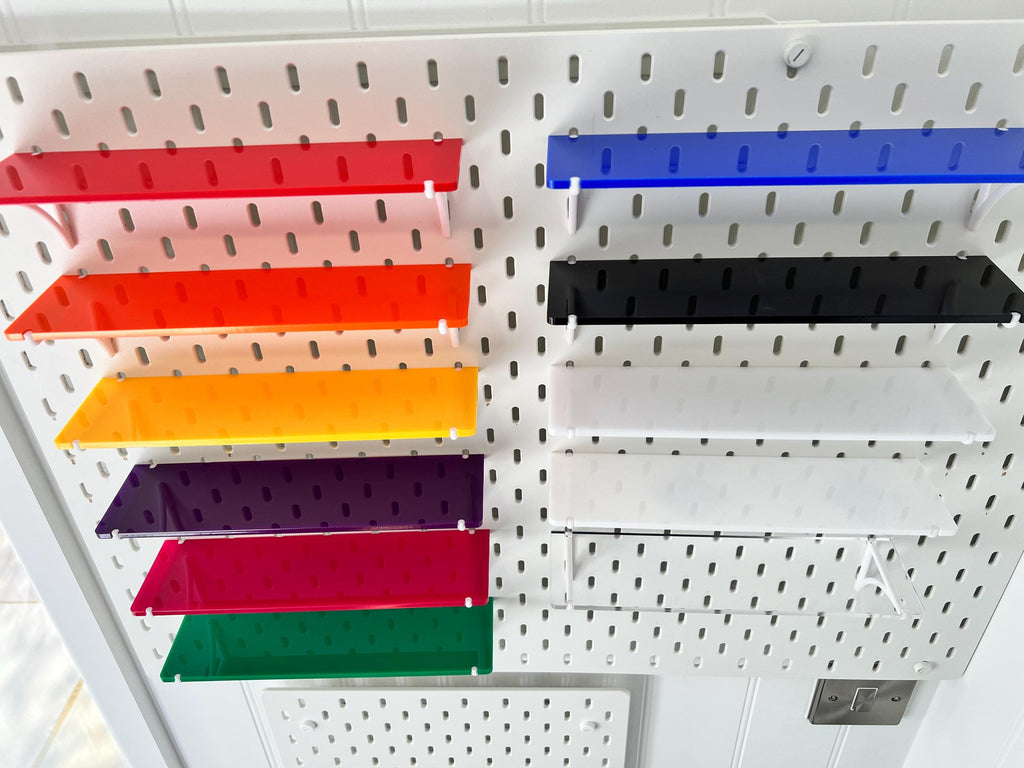 IKEA Skadis Compatible Acrylic Shelf with 3D Printed Brackets