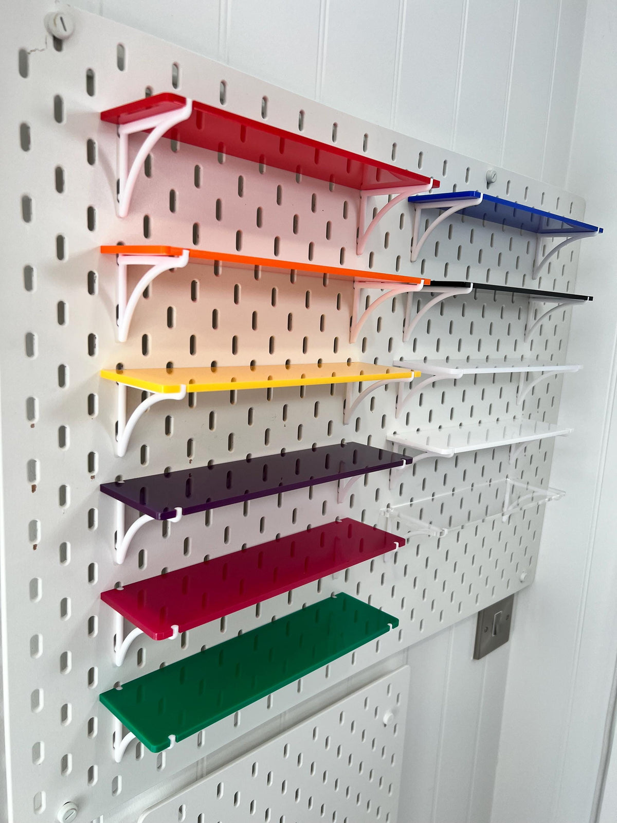 IKEA Skadis Compatible Acrylic Shelf with 3D Printed Brackets