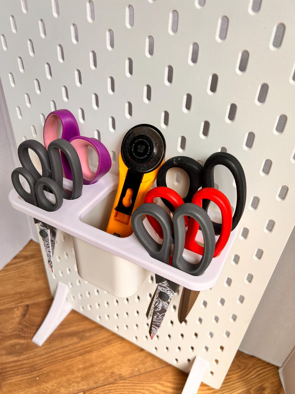 IKEA SKADIS Compatible scissor organiser,Scissor Storage.(excludes pot)