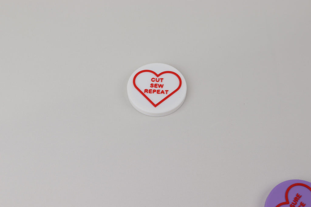 Conversation Heart Fabric Weights, Steel Filled, Funny Sayings Set