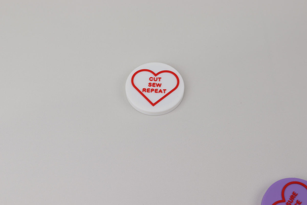 Conversation Heart Fabric Weights, Steel Filled, Funny Sayings Set