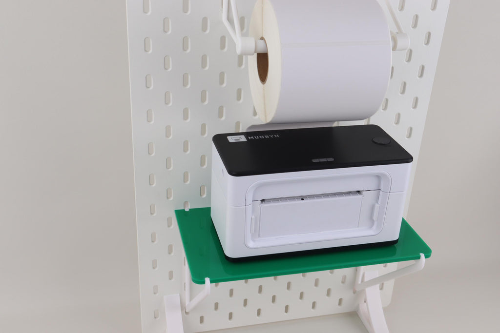 Munbyn Printer Pegboard Shelf & Reel Holder — 3D Printed Acrylic, Custom Colours
