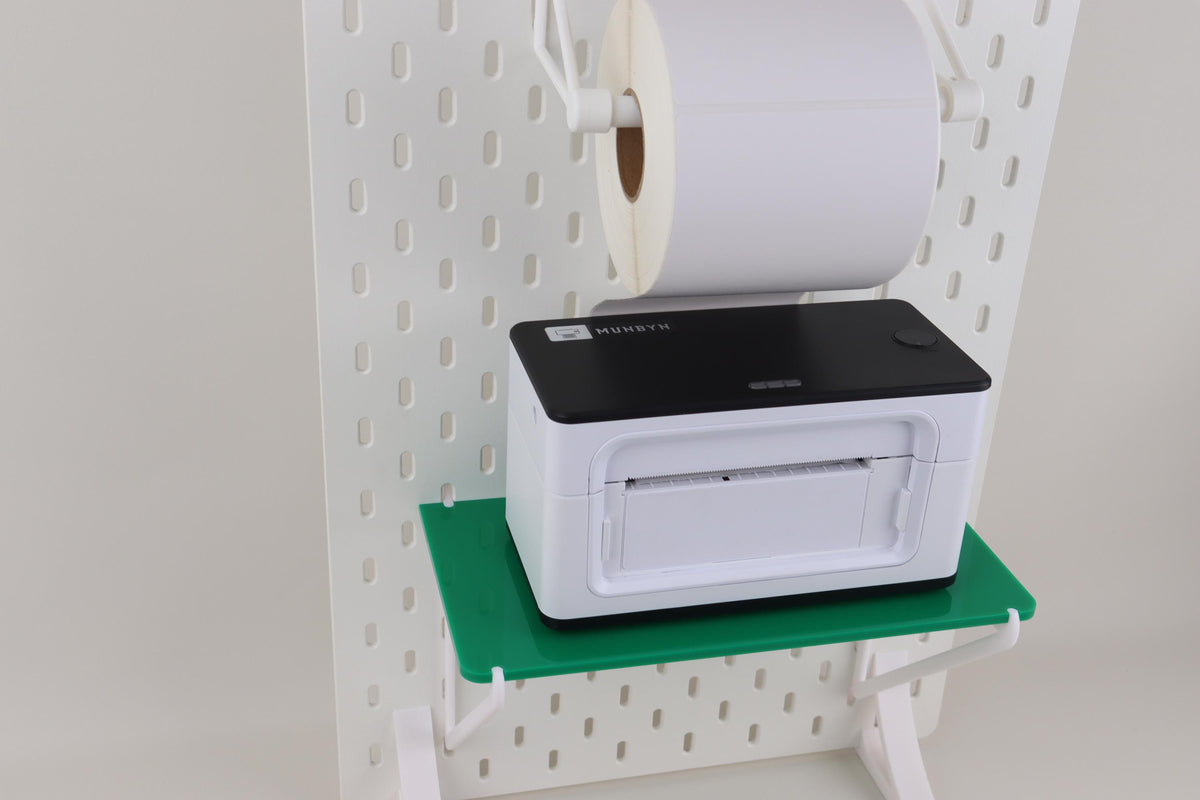 Munbyn Printer Pegboard Shelf & Reel Holder — 3D Printed Acrylic, Custom Colours