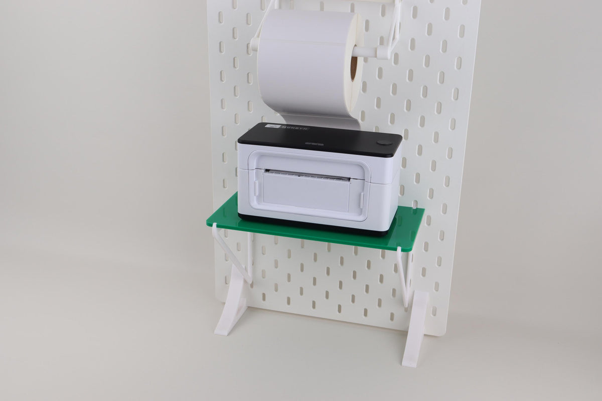 Munbyn Printer Pegboard Shelf & Reel Holder — 3D Printed Acrylic, Custom Colours