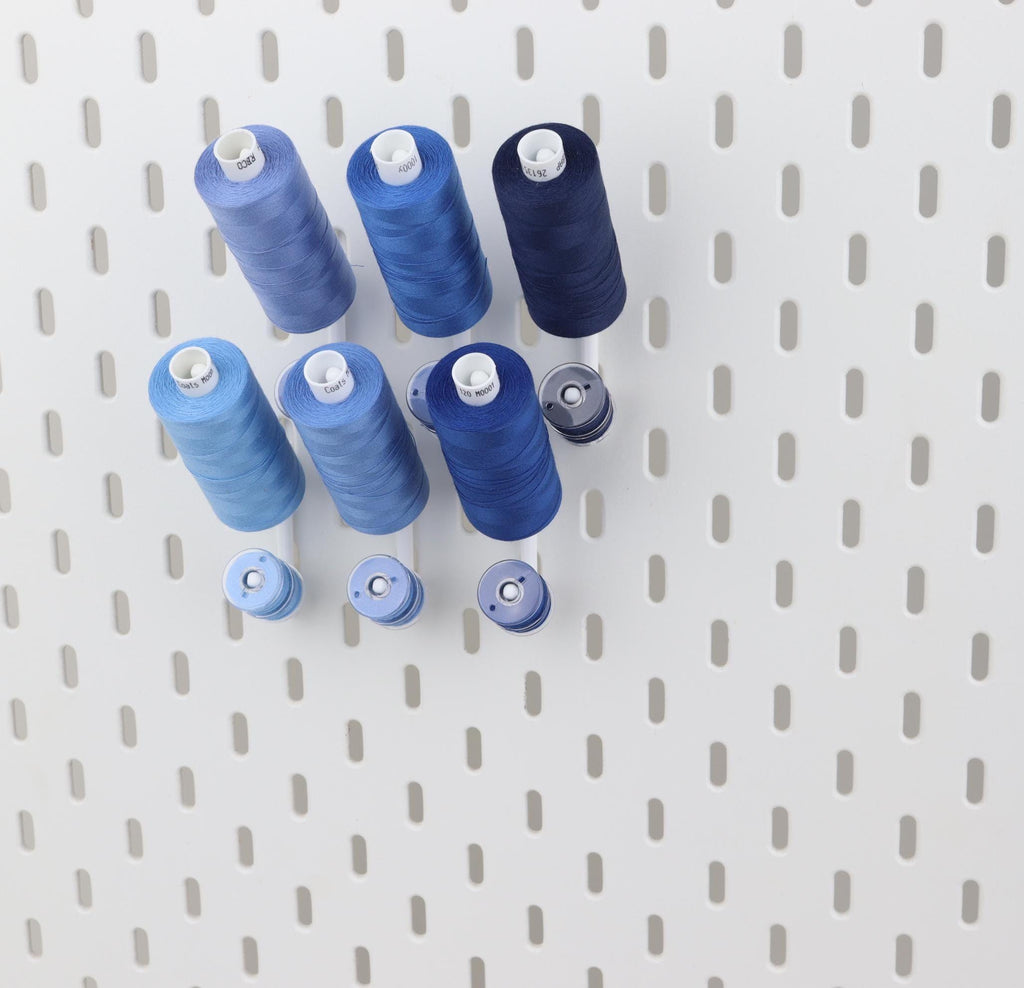 IKEA SKADIS Compatible Spool Holder, 3D Printed Bobbin Organiser, Sewing Thread Storage, Cotton Reel Holder, Pack of 5 10 15