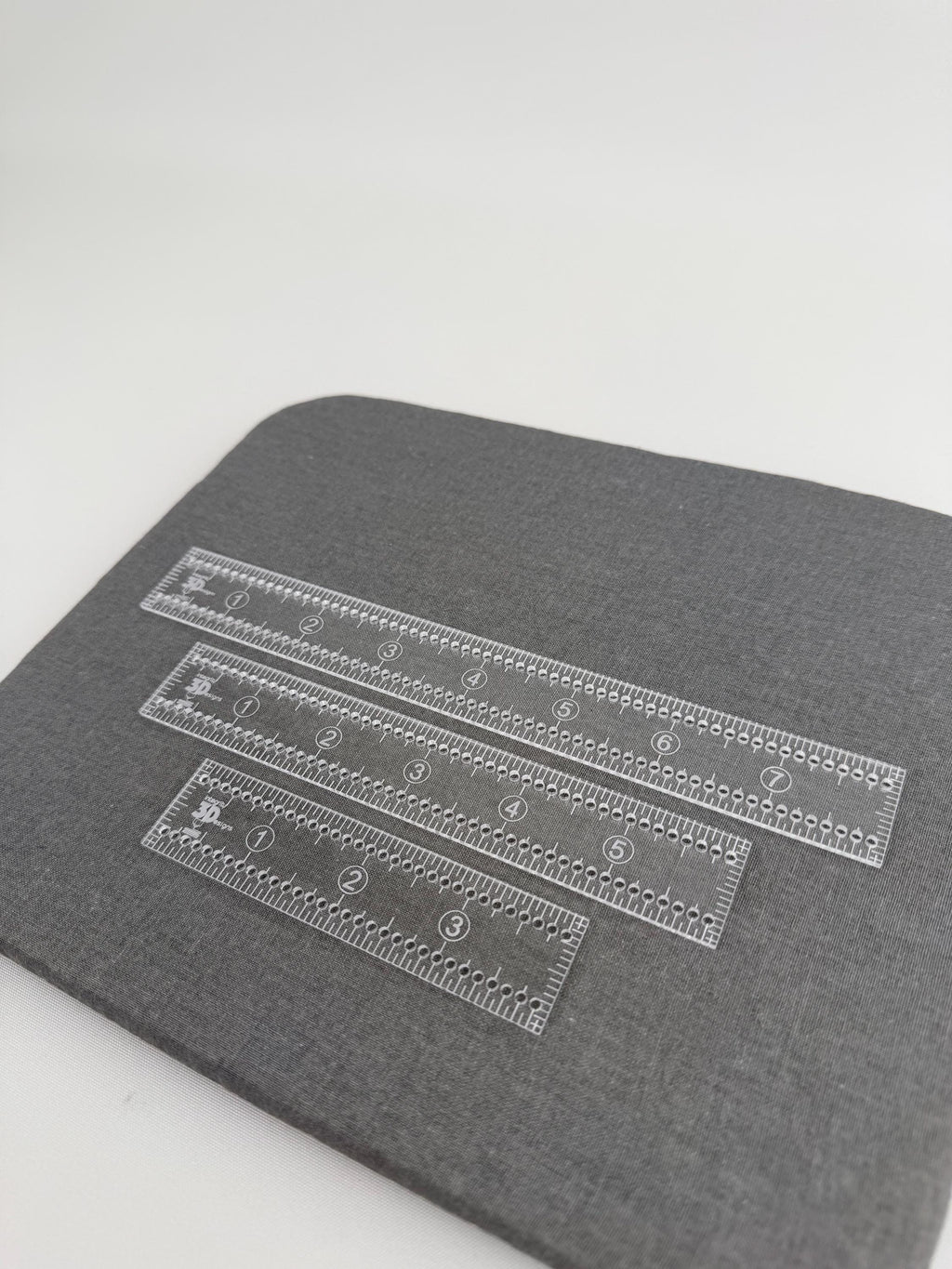 Acrylic Marking Ruler with 1/8 Inch Holes | Sewing Quilting Craft Tool (4, 6, 8 Inch)