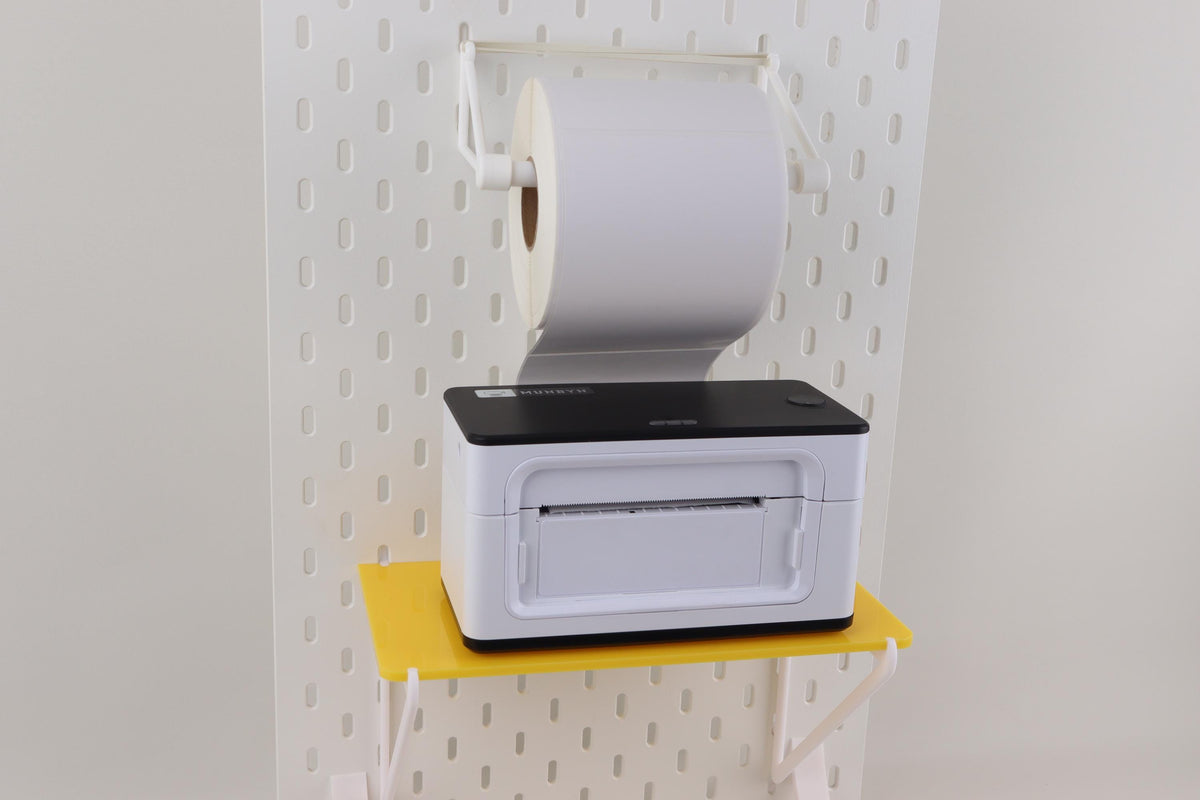 Munbyn Printer Pegboard Shelf & Reel Holder — 3D Printed Acrylic, Custom Colours